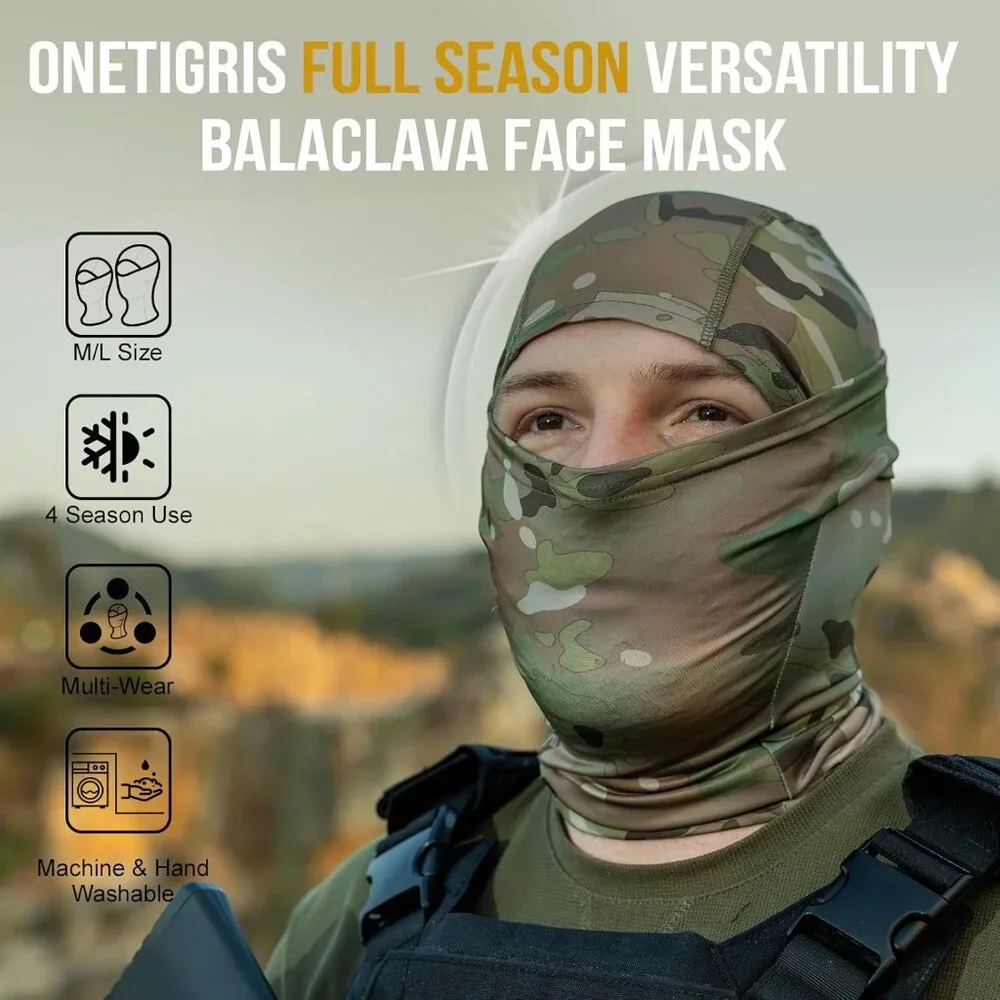 Balaclava Face Mask Men Women Polyester Full Head Wrap for Outdoor Sports